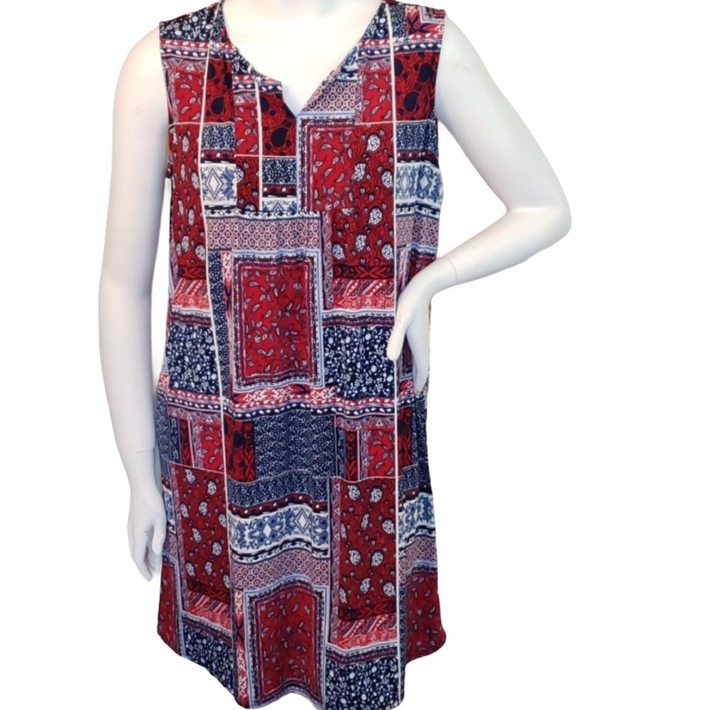 Mix Print Paisley Dress-Kim Rogers Size:1x Curvy
